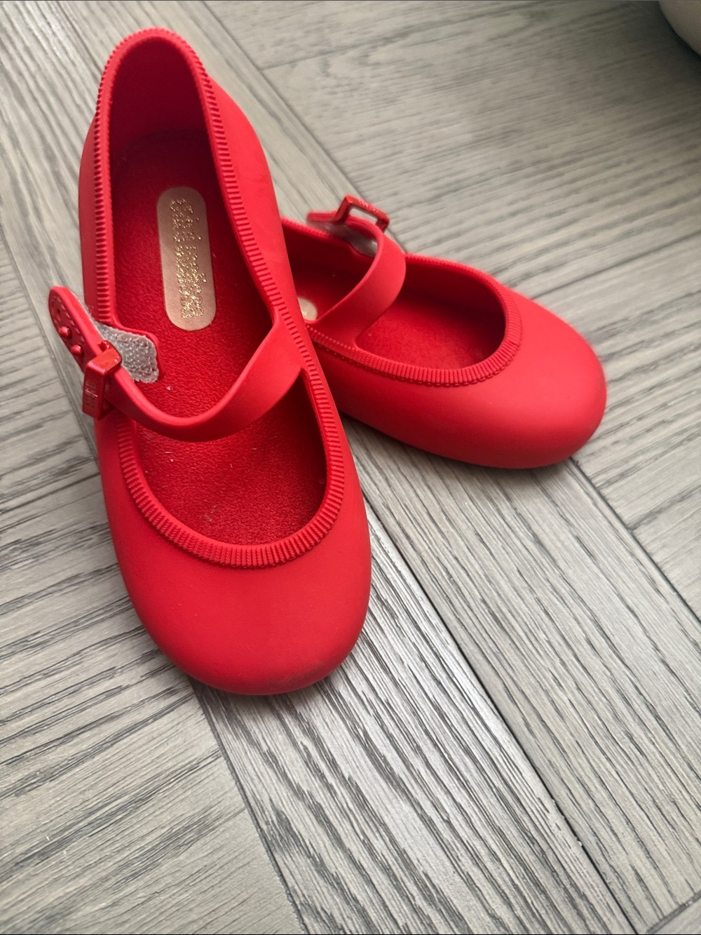Red Kids Mary Jane Shoes with Buckle